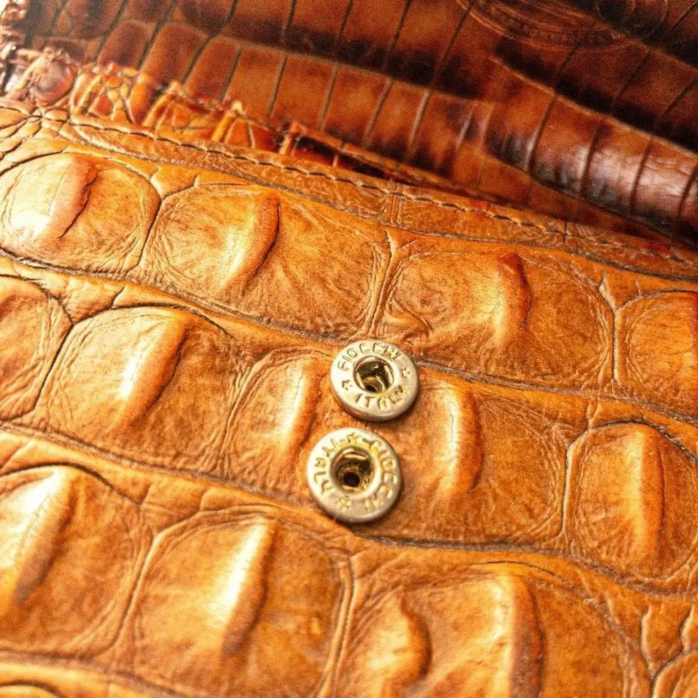 VTG Brahmin Pecan Melbourne Leather Trifold Wallet